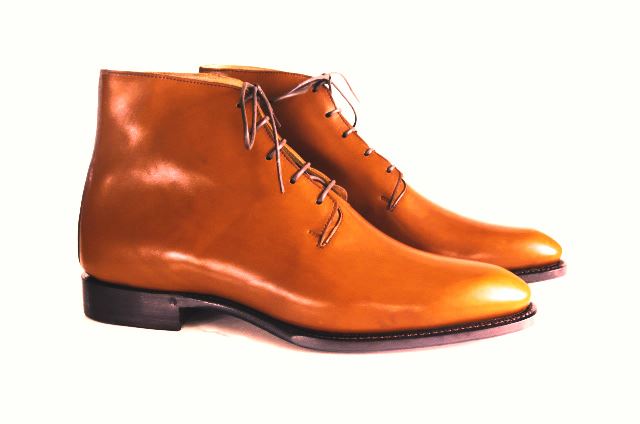 FSW025 - Wholecut Derby Boots Cognac